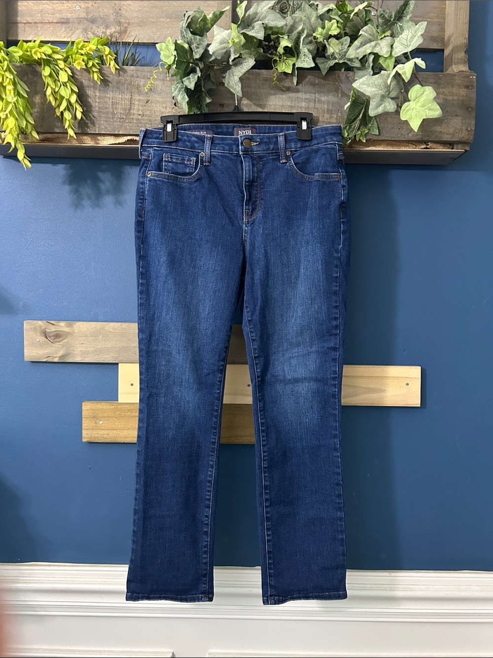 NYDJ Indigo Straight Leg Women's Jeans Sheri Slim Size 10P